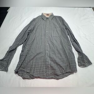 ORVIS SPENCER HOUNDSTOOTH PURE COTTON LONG SLEEVE BUTTON DOWN SHIRT. SIZE LARGE